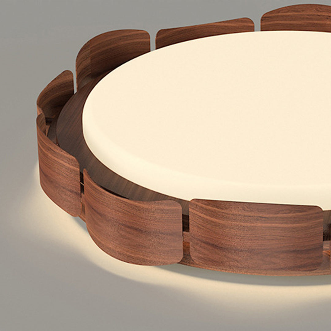 Wooden Ceiling Lights wide-spectrum LED Flush Mount Light