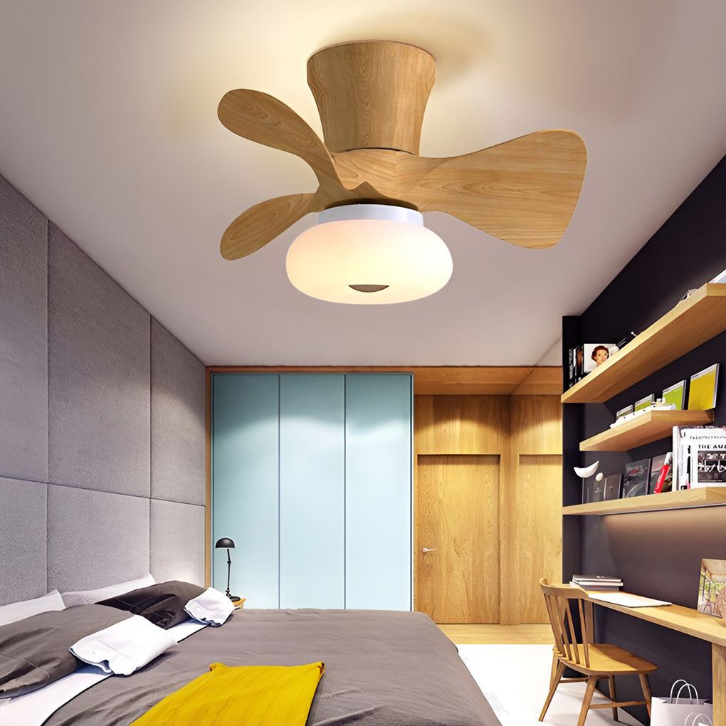 Macaron Ceiling Fan with Light Modern Decoration LED Light