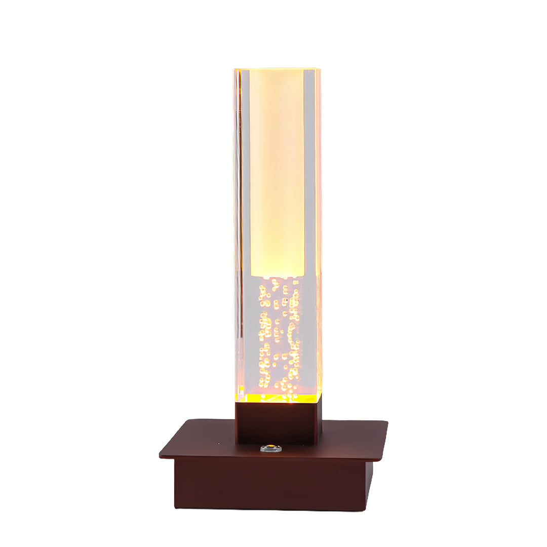 Square Table Lamp Cordless Bubble Modern Dimmable LED Nightstand Lamp