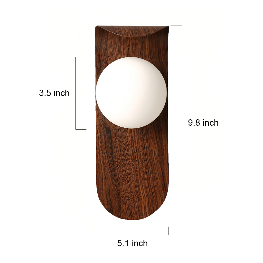 LED Lights For Wall Mid-Century Minimalist Wood Grain Wall Lights