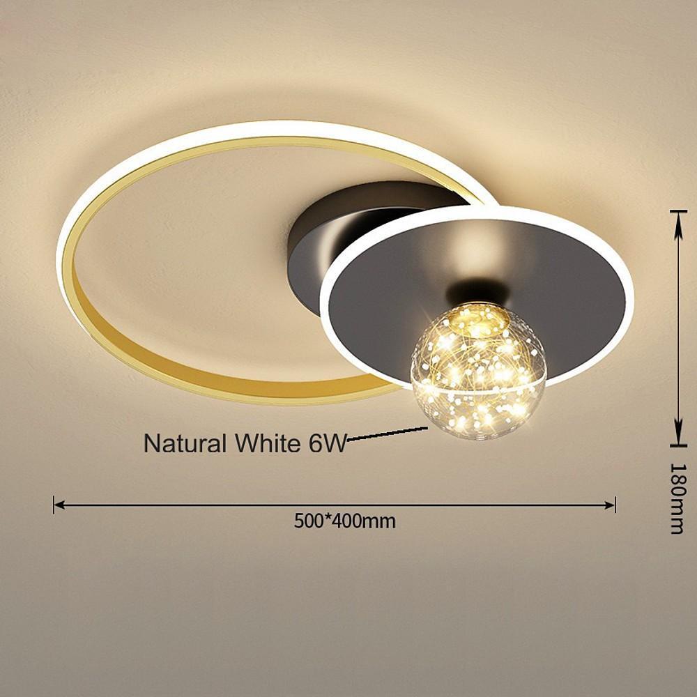Circles Globe LED Modern Ceiling Lights Flush Mount Lighting for Bedroom