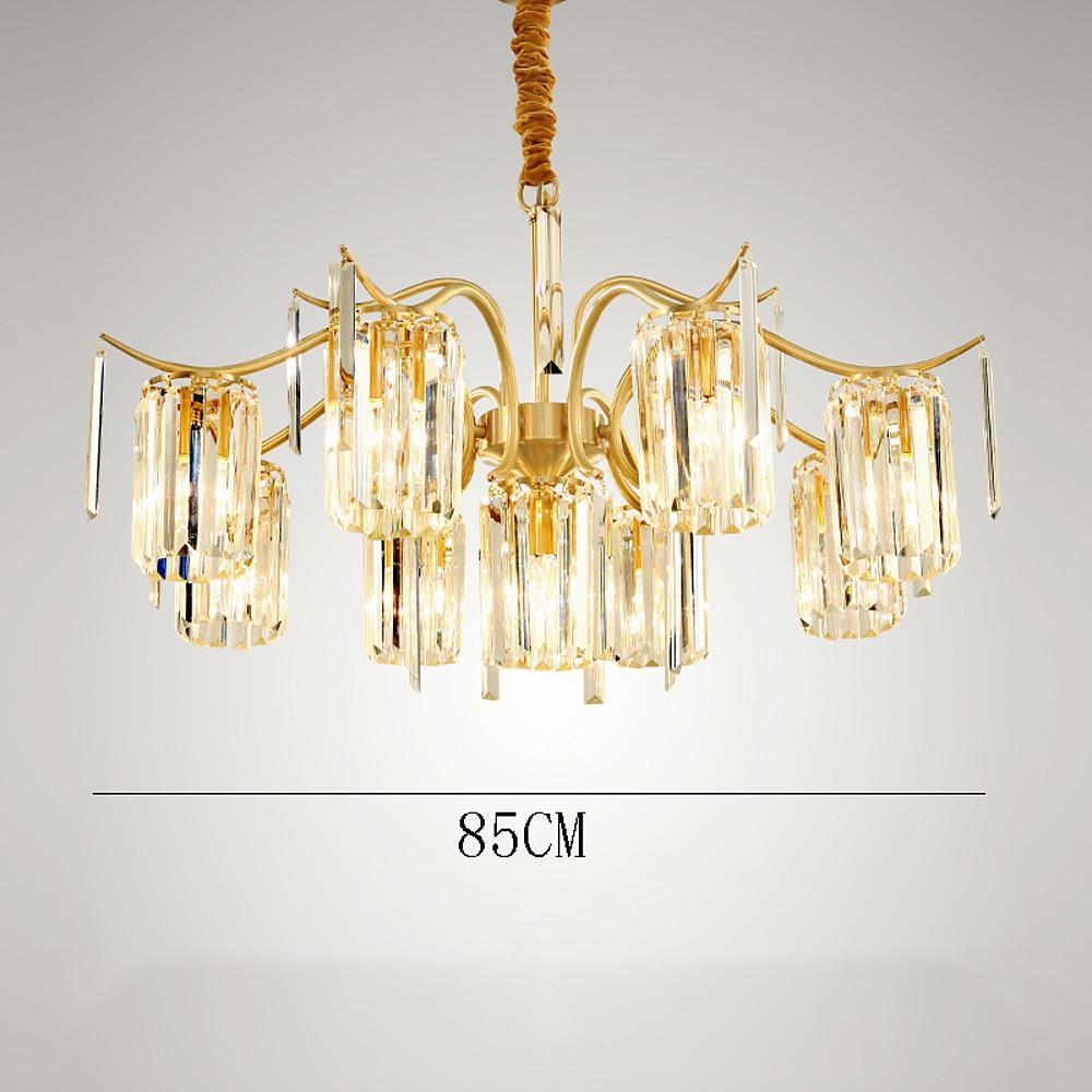Classical Gold Chandelier Light LED Copper Glass Crystal Modern Chandeliers