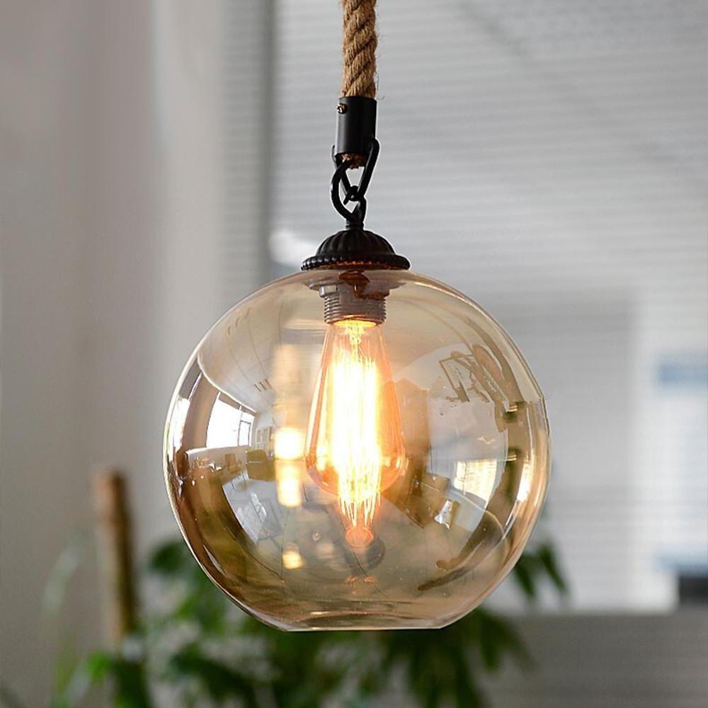 Electroplated Glass Globe Design LED Modern Pendant Lighting