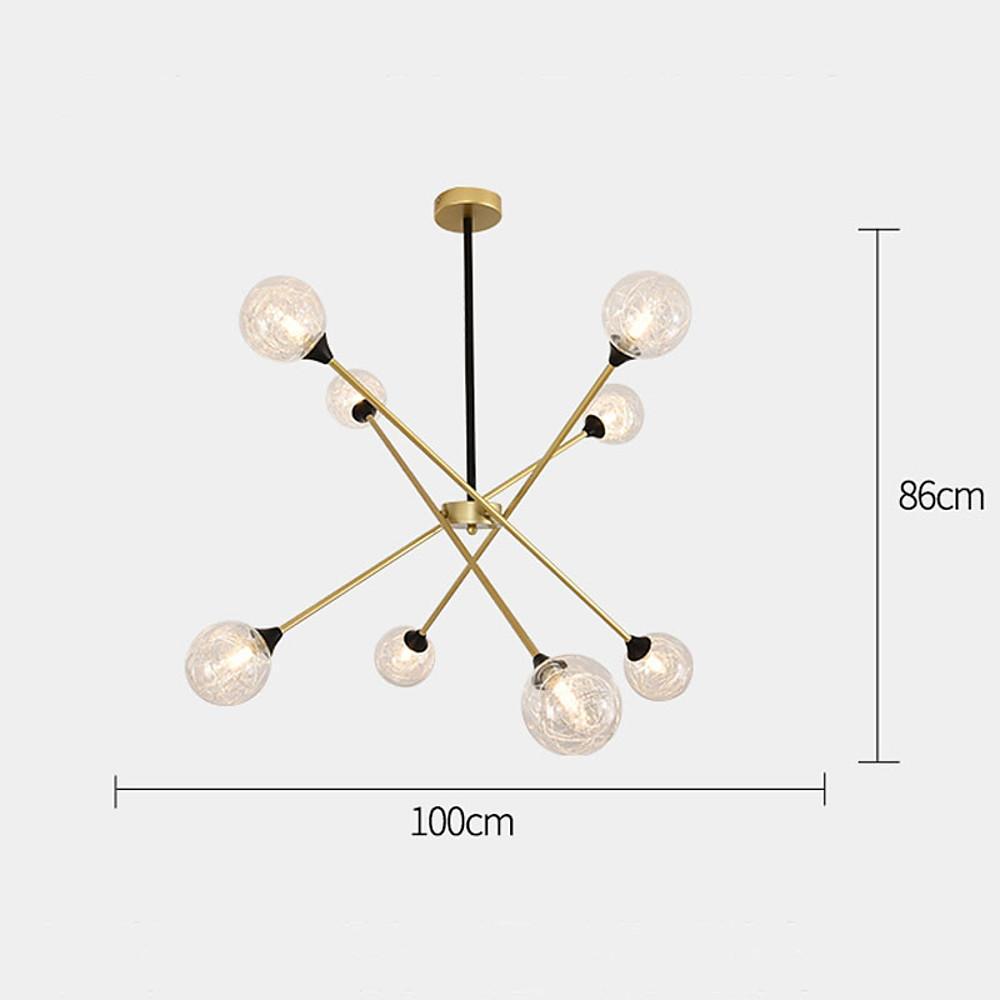 LED Modern Glass Sputnik Chandelier Ceiling Light Hanging Lamp