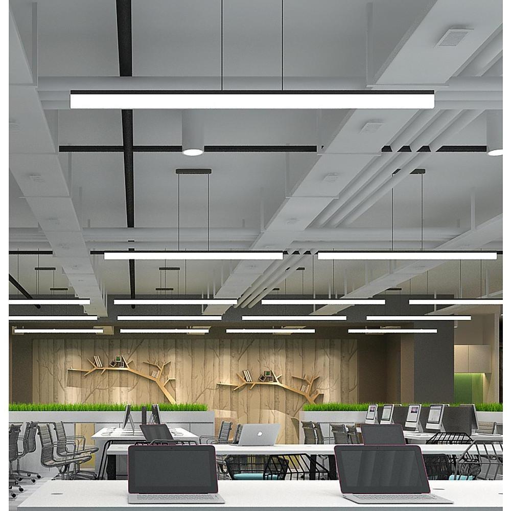 Modern Aluminum Acrylic Pendant Lights Elongated Linear Ceiling Lights