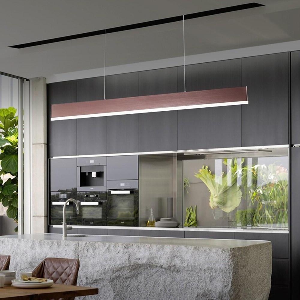 Aluminum Minimalist Ceiling Hanging Fixture Modern rectangular LED Pendant Lights