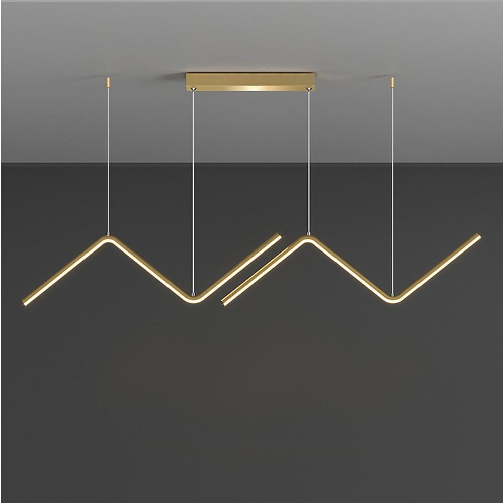 Nordic Minimalist LED 2-Lights Wave Shaped Design Dimmable Pendant Light