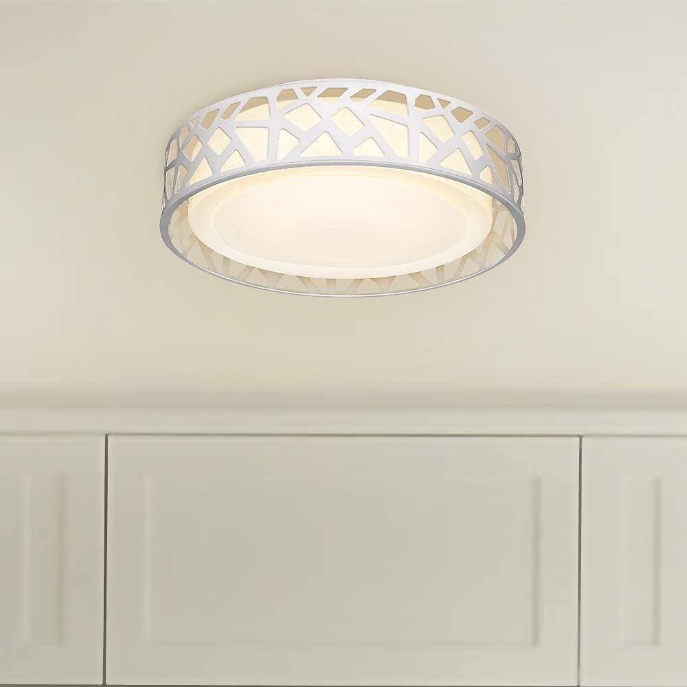 Round Metal Traditional Drum Flush Mount Light LED Ceiling Lights