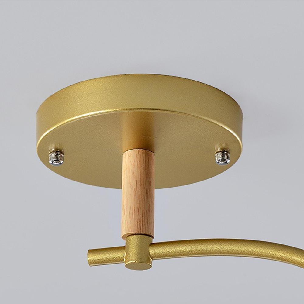 Nordic Style 5-Lights Cluster Globe Chandelier Gold and Black Ceiling Lights
